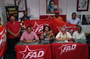 Los dirigentes sindicales Genaro López y Saúl Méndez han sido los candidatos presidenciales del FAD. Foto: Grupo Epasa