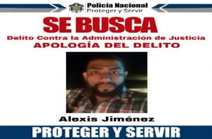 Se solicita el apoyo de la ciudadanía para dar con el paradero de Alexis Jiménez Oliva, acusado por las autoridades de varios delitos. Foto. Proteger y Servir