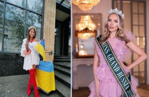 Miss Ucrania, Olga Vasyliv y miss rusa Ekaterina Astashenkov. Foto: Instagram