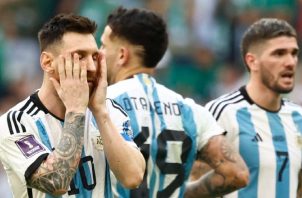 Messi, lamenta la derrota de Argentina ante Arabia Saudí. Foto:EFE