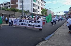 Trabajador panameños marcha este 1 de mayo. Foto: Francisco Paz