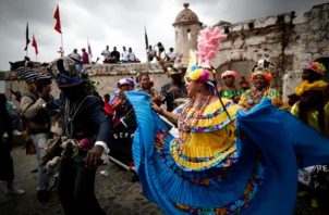 El Festival de Diablos y Congos “A la cacería del diablo” en Portobelo, Colón. Foto: EFE