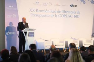 El ministro de Economía y Finanzas, Héctor Alexander en la inauguración de la XX Reunión de la Red de Presupuesto por Resultados de América Latina y el Caribe.
