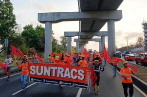 Suntracs realizó una huelga de advertencia el martes. Foto: Cortesía