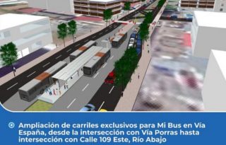 El diseño de la ampliación en un tramo de 5.4 kilómetros de la Vía España.  Archivo