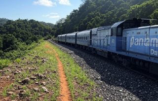 El tren tendrá una extensión de 475 kilómetros y 14 estaciones que van desde Albrook hasta Paso Canoas.  Creada con IA