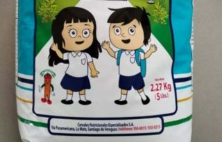 Una bolsa de la crema nutritiva que se distribuyó en el año 2023. Archivo