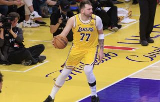 Luka Doncic, jugador de los Lakers. Foto: EFE