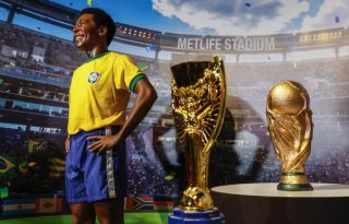 El legendario brasileño Pelé exhibida en el Museo AquaRio. Foto: EFE
