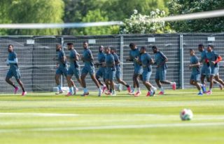 Jugadores de Panamá en los entrenamientos. Foto: FPF