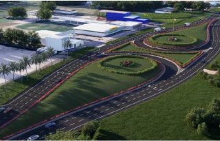 Diseño conceptual de uno de los intercambiadores del proyecto vial en la entrada de David, Chiriquí. Cortesía