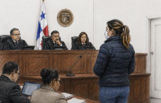 La empresaria, antes de culminar la audiencia, se dirigió al Tribunal entre sollozos, recalcando ser una persona honesta que se dejó manipular por su expareja.  CREADA CON IA