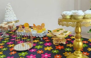 Parte de la repostería preparada por los adultos mayores que se capacitaron.  Pancho Paz