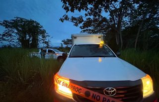 El cuerpo fue ubicado el pasado 31 de mayo por un indígena en Finca 67, a orillas de un brazo del río Changuinola. Foto. Sinaproc