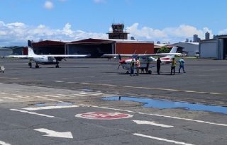 Vista de una de las pistas del aeropuerto Marcos A. Gelabert, ubicado cerca de los puertos de la entrada Pacífico del Canal de Panamá. Foto: Archivo