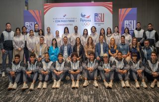 Presentan a los atletas para los Juegos Panamericanos Junior Asunción 2025. Foto: COP