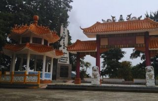 Monumento chino ubicado en el mirador del puente de las Américas. Foto: Archivo
