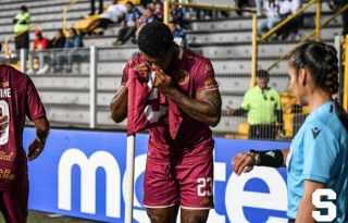 Newton Williams, festeja su gol con Deportivo Saprissa. Foto: @SaprissaOficial