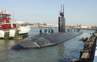 Imagen de archivo, distribuida por la Marina de EE.UU. de un submarino nuclear en la estación naval de Norfolk, Estados Unidos. Foto: EFE.