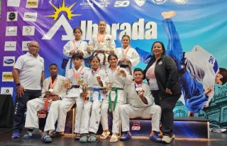 Representación panameña en el torneo de judo en Heredia, Costa Rica. Foto: Diómedes Sánchez S.