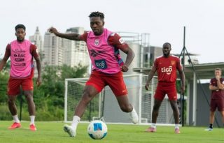 José Luis 'Puma' Rodríguez en los entrenamientos con la selección. Foto: FPF