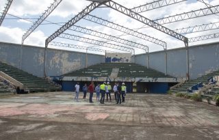Así se encontraba el gimnasio de San Miguelito en el mes febrero, durante una inspección realizada por técnicos de Conades. Foto: Cortesía