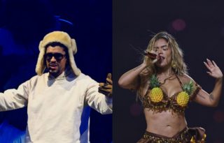 Bad Bunny y Karol G. Fotos: EFE / Thais Llorca / Isaac Fontana