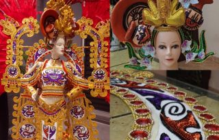 El traje nacional se confeccionó en tiempo récord. Fotos: Cortesía