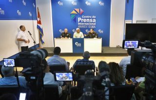 Conferencia de prensa. Foto: EFE