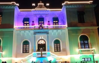 Gobernación de la provincia de Panamá, adornada con motivos navideños. Foto: Pancho Paz