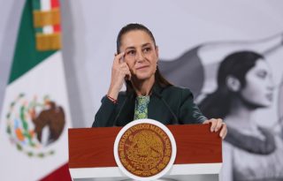 Claudia Sheinbaum en el Palacio Nacional de Ciudad de México (México). Foto: EFE / Mario Guzmán