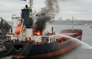 El ataque ocurrió en en el puerto de Odesa. Foto: IA/Gemini