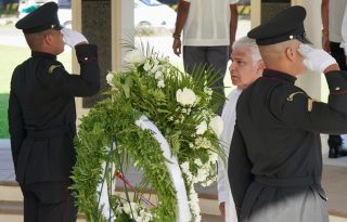Mulino rindió honor a los mártires, en un acto solemne este viernes. Foto: Cortesía