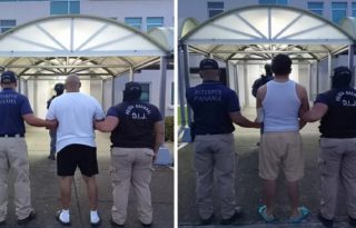 Ambos sujetos contaban con órdenes de detención vigentes. Foto: PN