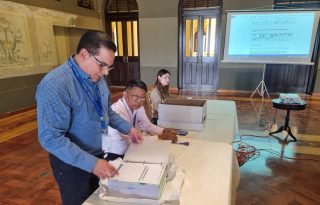 La licitación se realizó en la sede principal del Ministerio de Gobierno en el Casco Antiguo. Foto: Cortesía