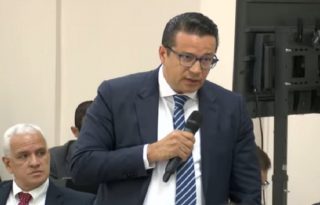 El abogado Basilio González durante la audiencia de Odebrecht. Foto: Cortesía