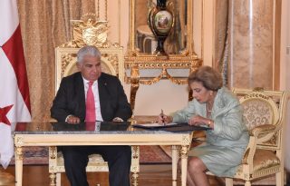 Mayín Correa, cuando tomó posesión como gobernadora de la provincia de Panamá. Foto: Cortesía