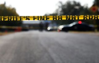 Cinta que acordona el área de un ataque en Estados Unidos. Foto. EFE