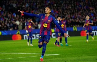  Raphinha celebra su gol ante Newcastle. Foto: EFE