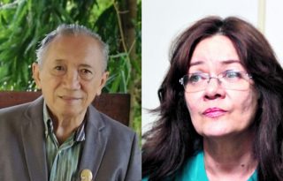 Los catedráticos Julio Yao y Anayansi Turner.