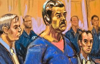 El presidente de Venezuela, Nicolás Maduro, compareciendo ante un tribunal federal de Nueva York. Foto: EFE