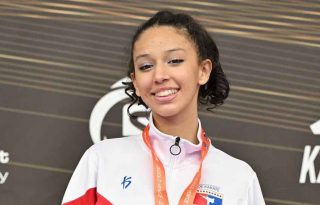 Dessire Frías es la abanderada de la delegación de Panamá. Foto Cortesía