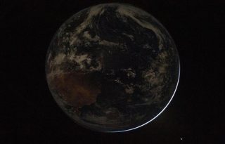 Imagen de la Tierra tomada por la tripulación de Artemis II. Foto: NASA