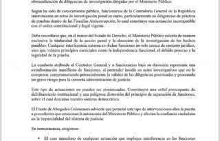 El gremio de abogados de Colón en un comunicado dejan m i clara su posición.