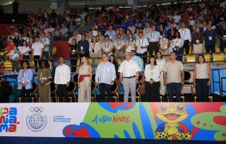 Funcionarios de alto mando durante la ceremonia de clausura. Foto: Cortesía