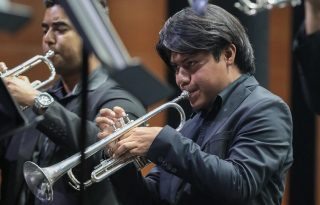 La apertura oficial del concierto estuvo a cargo del Ensamble de Trompetas de Panamá. Cortesía