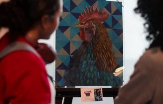 Obras de niños y adolescentes de la Escuela de Arte Eliosnet. Foto: Cortesía