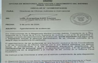 La circular enfatiza que el agendamiento constituyen una facultad única.
