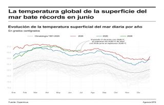 Las temperaturas globales de la superficie del mar (TSM) ya han superado los niveles récord. Foto: EFE