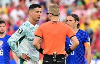 Cristiano Ronaldo (Izq.) de Portugal y Luka Modric (der.) de Croacia. Foto: EFE